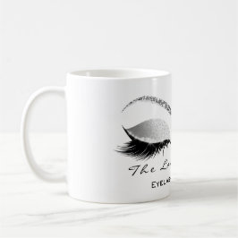 Lash Extension Confetti Studio White Silver Grått Kaffemugg