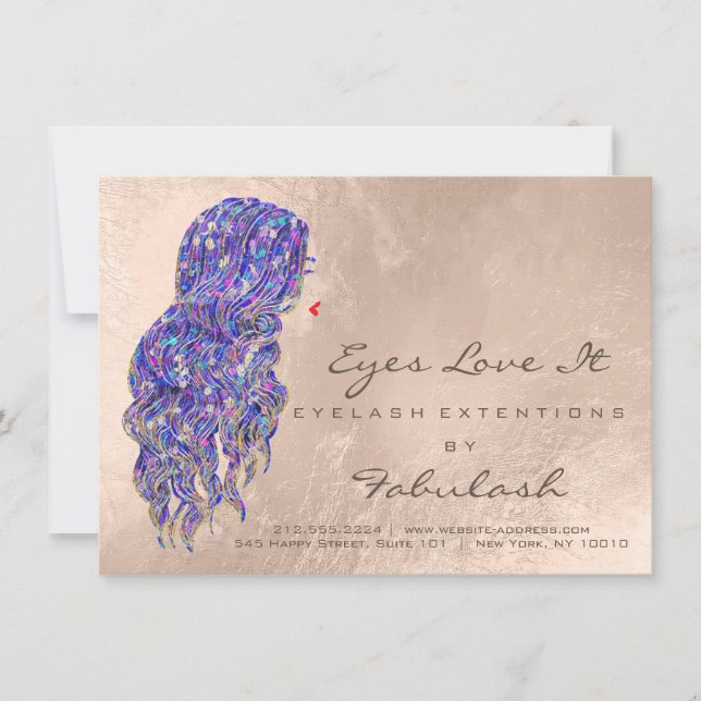 Lash Extension Efterhand Instruktioner om elfenben (Framsida)