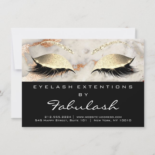 Lash Extension Efterhandsinstruktioner Koppar Gråt (Framsida)