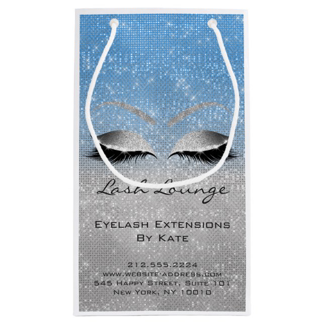 Lash Extension Makeup Artist Beautique Blue Grått (Baksidan)