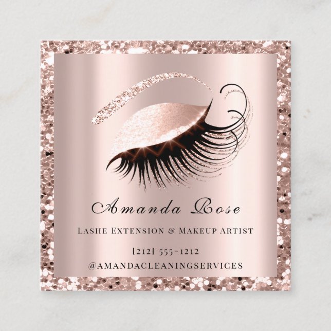 Lash Extension Makeup Artist Beauty Ro Rosa Tidsbeställning Kort (Framsida)