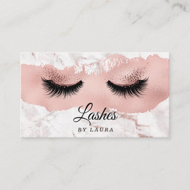 Lash Extension Makeup Artist Ro Guld Visitkort (Framsida)