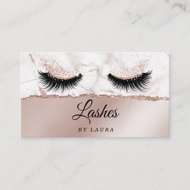 Lash Extension Makeup Artist Torn papper Visitkort (Framsida)