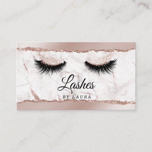 Lash Extension Makeup Artist Torn papper Visitkort (Framsida)