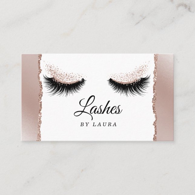 Lash Extension Makeup Artist Torn papper Visitkort (Framsida)