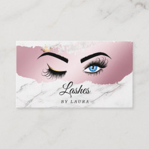 Lash Extension Makeup Artist Wink Öga Visitkort