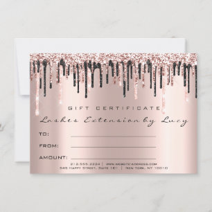 Lash Extension Makeup-certifikat Gift Glitter