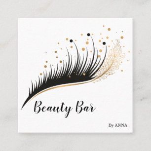 Lash Extension Makeup Feather Beauty Salon Fyrkantigt Visitkort