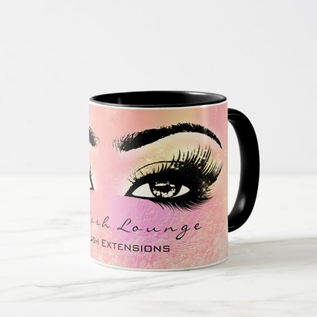 Lash Extension Öga Makeup Artist Studio Peach Ro Mugg (Framsida höger)
