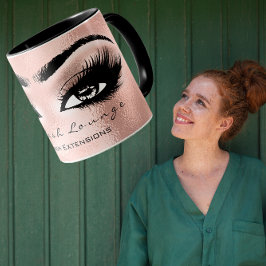 Lash Extension Öga Makeup Artist Studio Ro Guld Mugg