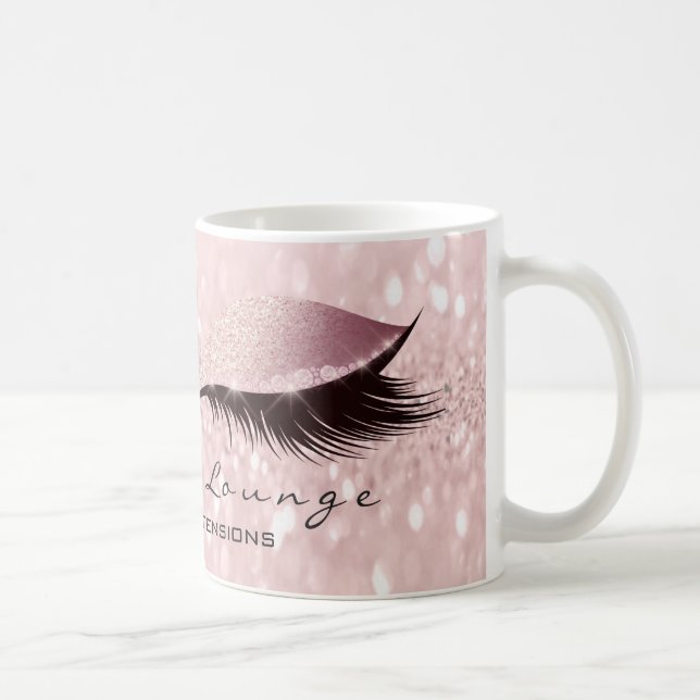 Lash Extension Öga Makeup Studio Glitter Ro Kaffemugg (Höger)