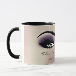 Lash Extension Öga Makeup Studio Navy Plum Rosa Mugg