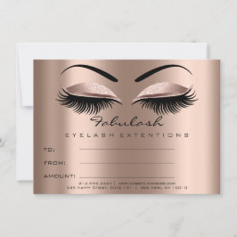 Lash Extension Ro Lux Makeup Certificate Gift Inbjudningar
