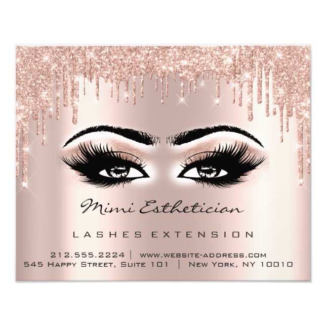 Lash Extension Studio Makeup Brows Ro-drivrutiner Fototryck (Framsidan)