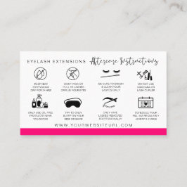 Lash Extensions Aftercare Instructions Modern Busi Visitkort