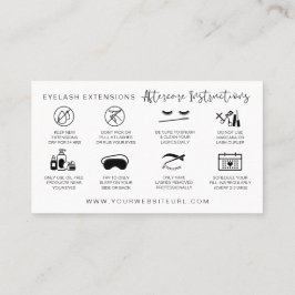 Lash Extensions Aftercare Instructions Modern Visitkort