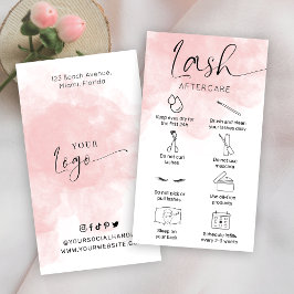 Lash Extensions Efterhand  vattenfärgssalon Visitkort