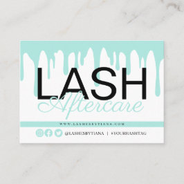 Lash Extensions Efterhandsinstruktioner Business C Visitkort