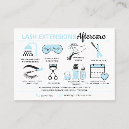 Lash Extensions Efterhandsinstruktioner Business C Visitkort