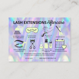 Lash Extensions Efterhandsinstruktioner Business C Visitkort