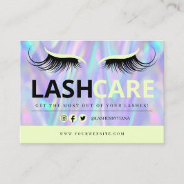 Lash Extensions Efterhandsinstruktioner Visitkort