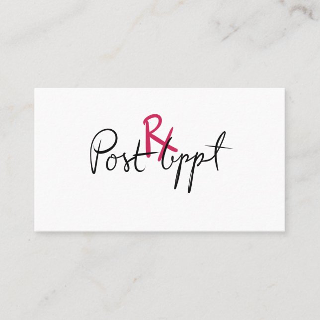 Lash Extensions Efterhandskort - Rx Visitkort (Framsida)