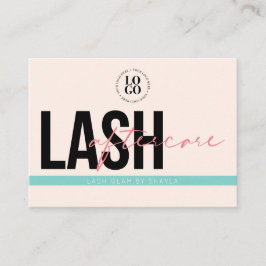 Lash Extensions Eftervård Instruction Care Cards Visitkort