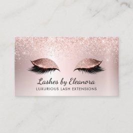 Lash Extensions för  Rosa Glitter vid ro Guld Visitkort