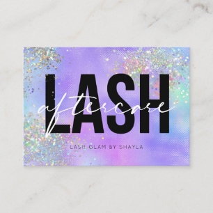 Lash Extensions HoloGraph Aftercare Instructions Visitkort