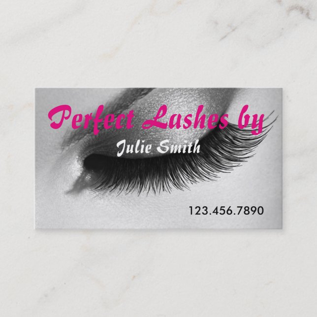 Lash Extensions Lash Beauty Cosmetology Salon Visitkort (Framsida)