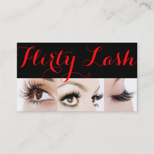 Lash Extensions Lash Beauty Cosmetology Salon Visitkort (Framsida)