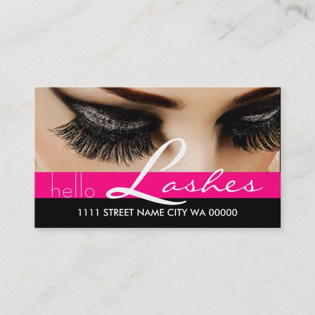 Lash Extensions Lash Beauty Cosmetology Salon Visitkort (Framsida)
