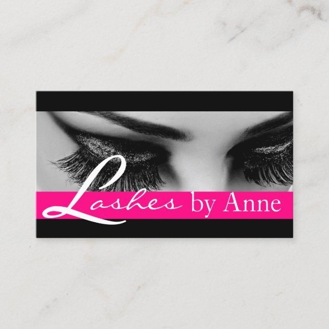 Lash Extensions Lash Beauty Cosmetology Salon Visitkort (Framsida)