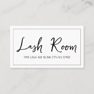 Lash Extensions Modern Clean Affärskort Visitkort