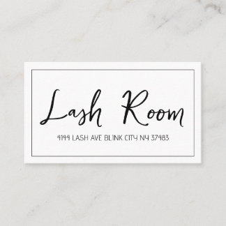 Lash Extensions Modern Clean Affärskort Visitkort