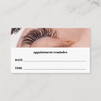 Lash Extensions Salon Appointment Card Tidsbeställning Kort