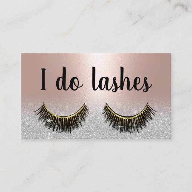Lash Extensions  Salon Loyalty för Ro Guld Lojalitetskort (Framsida)