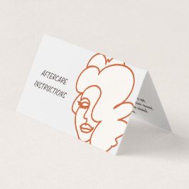 Lash Eyelash Extensions AfterCare Instructions Visitkort