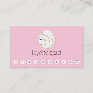 Lash EyeLash Extensions Customer Loyalty 10 Slår Lojalitetskort