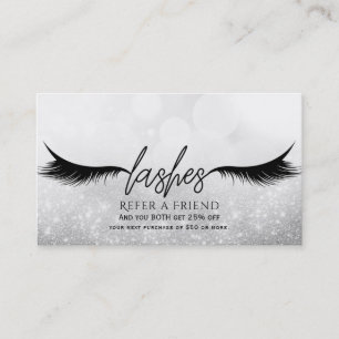 Lash Eyelash Extensions Silver Reflekterar en vän Rabattkort