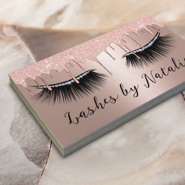 Lash Eyelash Gems Makeup Artist Ro Guld Drift Visitkort (Skapare uppladdad)