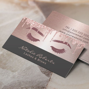 Lash Eyelash Makeup Artist Ro Drives Grått Visitkort