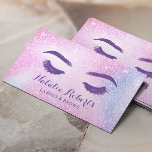 Lash Eyelash Makeup Artist Rosa Ombre Salon Visitkort