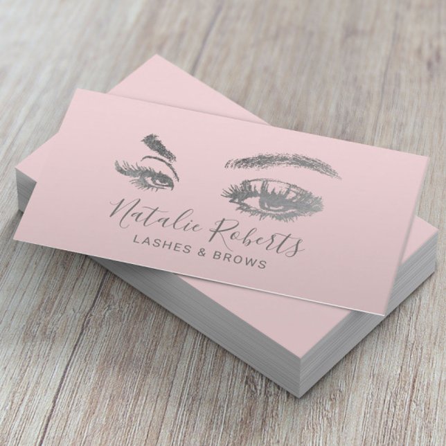 Lash Eyelash Makeup Artist  Rosa Salon Visitkort (Skapare uppladdad)