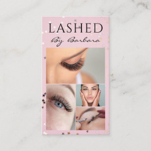 Lash Eyelash Makeup Artist Rosa sparkles Salon Visitkort
