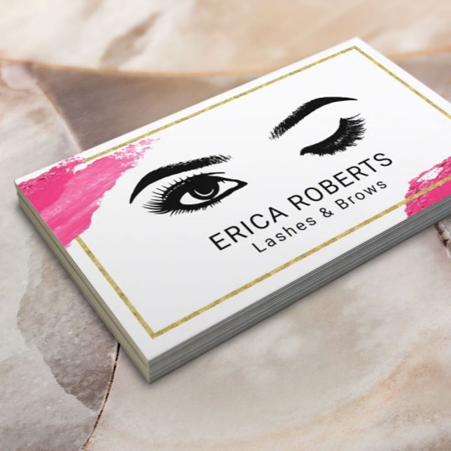 Lash Eyelash Makeup Artist Wink Öga Beauty Salon Visitkort (Skapare uppladdad)