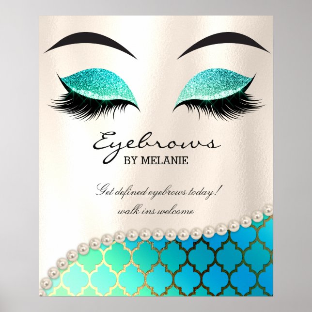 Lash Eyelash Makeup Poster Eyebrows Moroccan (Framsidan)