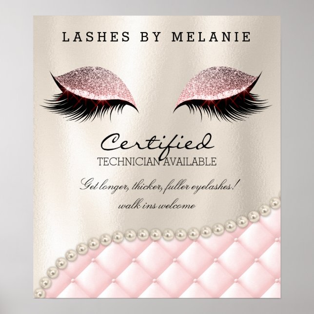 Lash Eyelash Makeup Poster Söt Ögon (Framsidan)