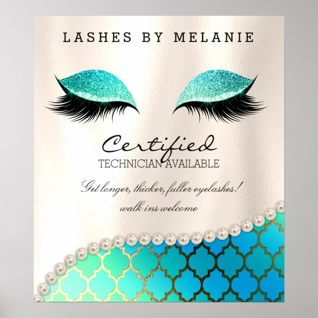 Lash Eyelash Makeup Poster Söt Ögon Marocko (Framsidan)