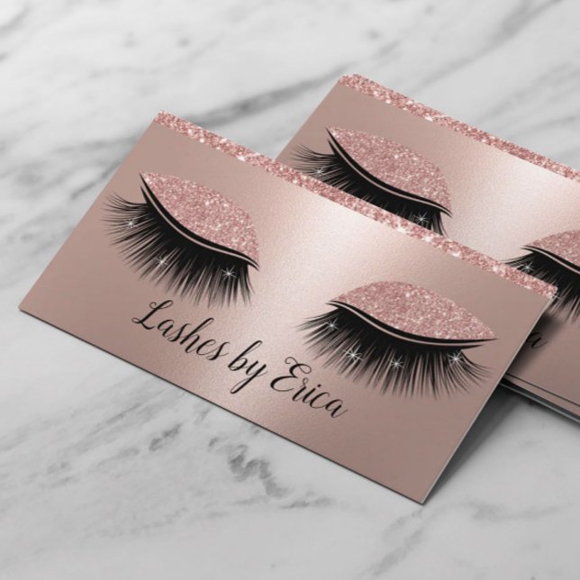 Lash Eyelash Öga Makeup Artist Ro Guld Salon Visitkort (Skapare uppladdad)